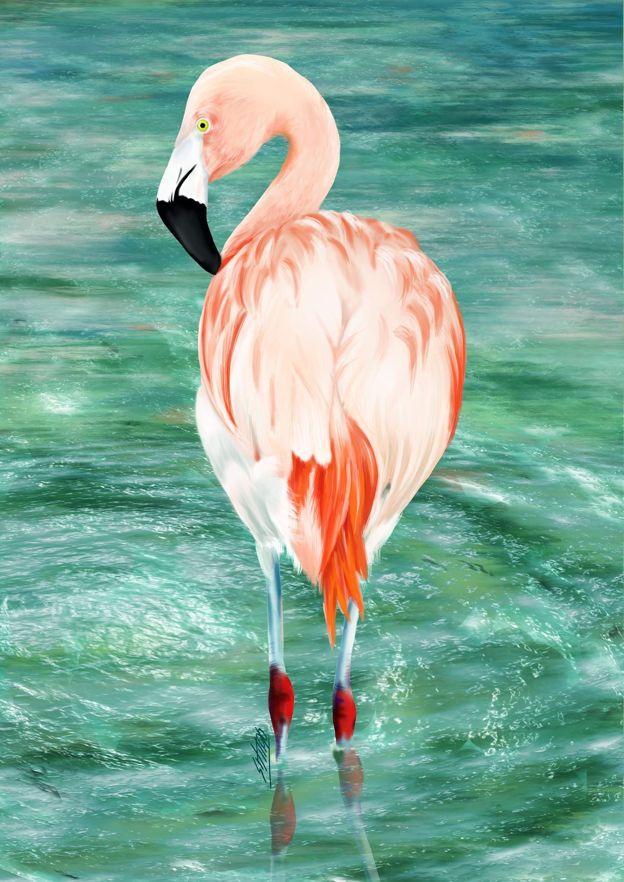 Digital wildlife and environment painting