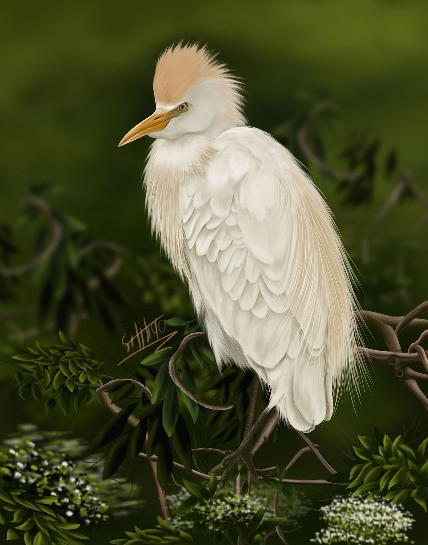 Digital wildlife and environment painting