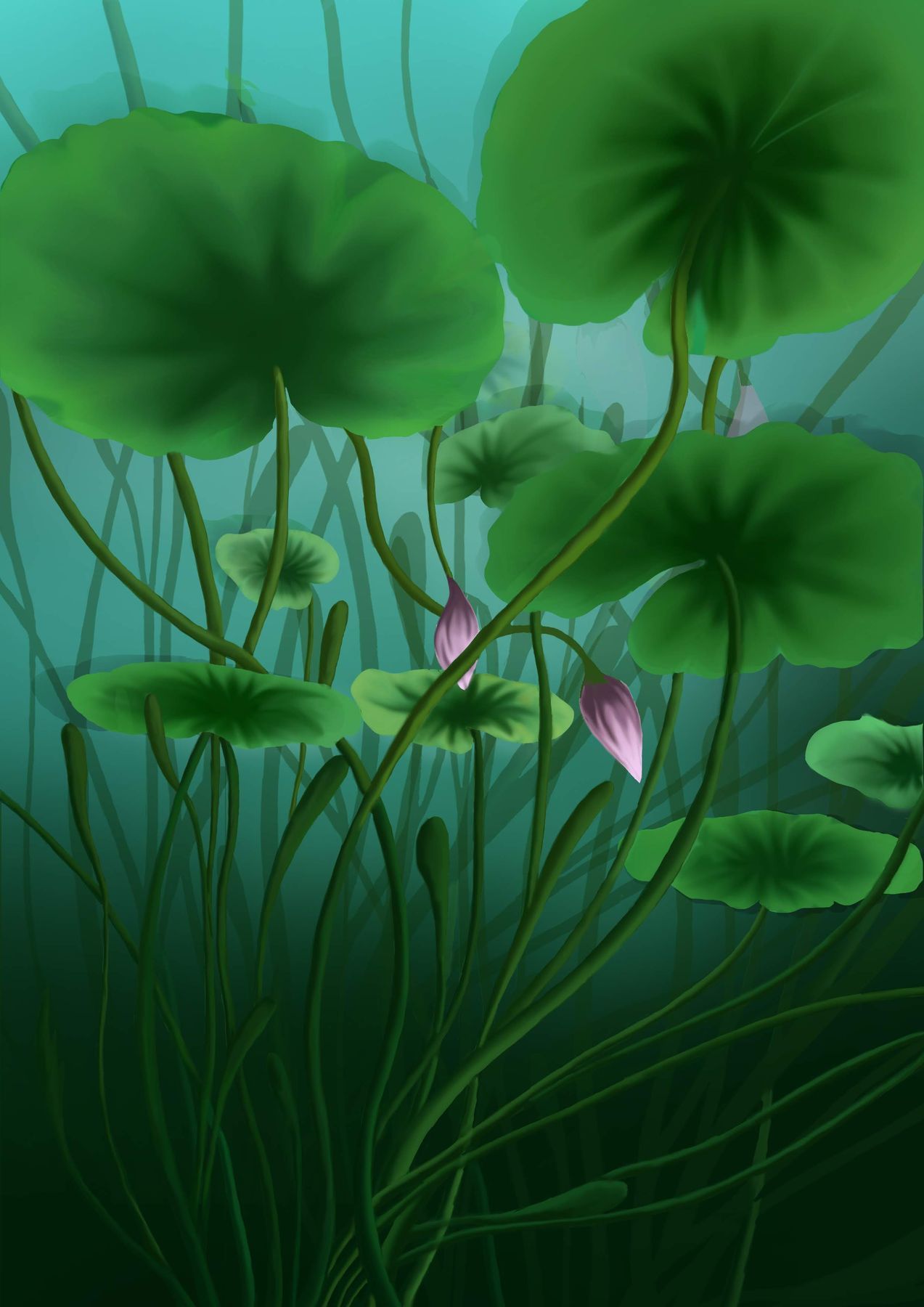 Digital wildlife and environment painting