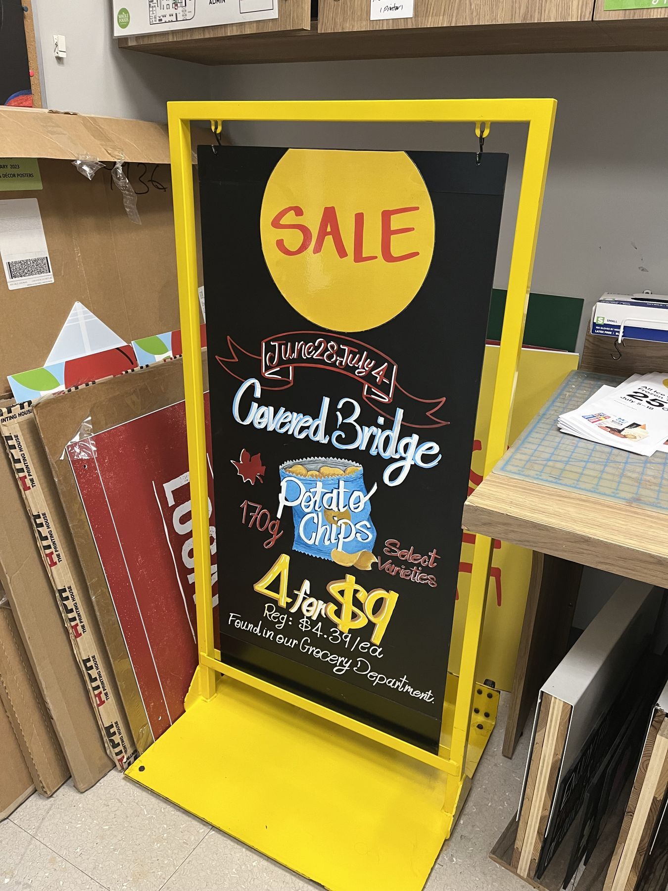 Hand-lettered chalkboard and retail signage